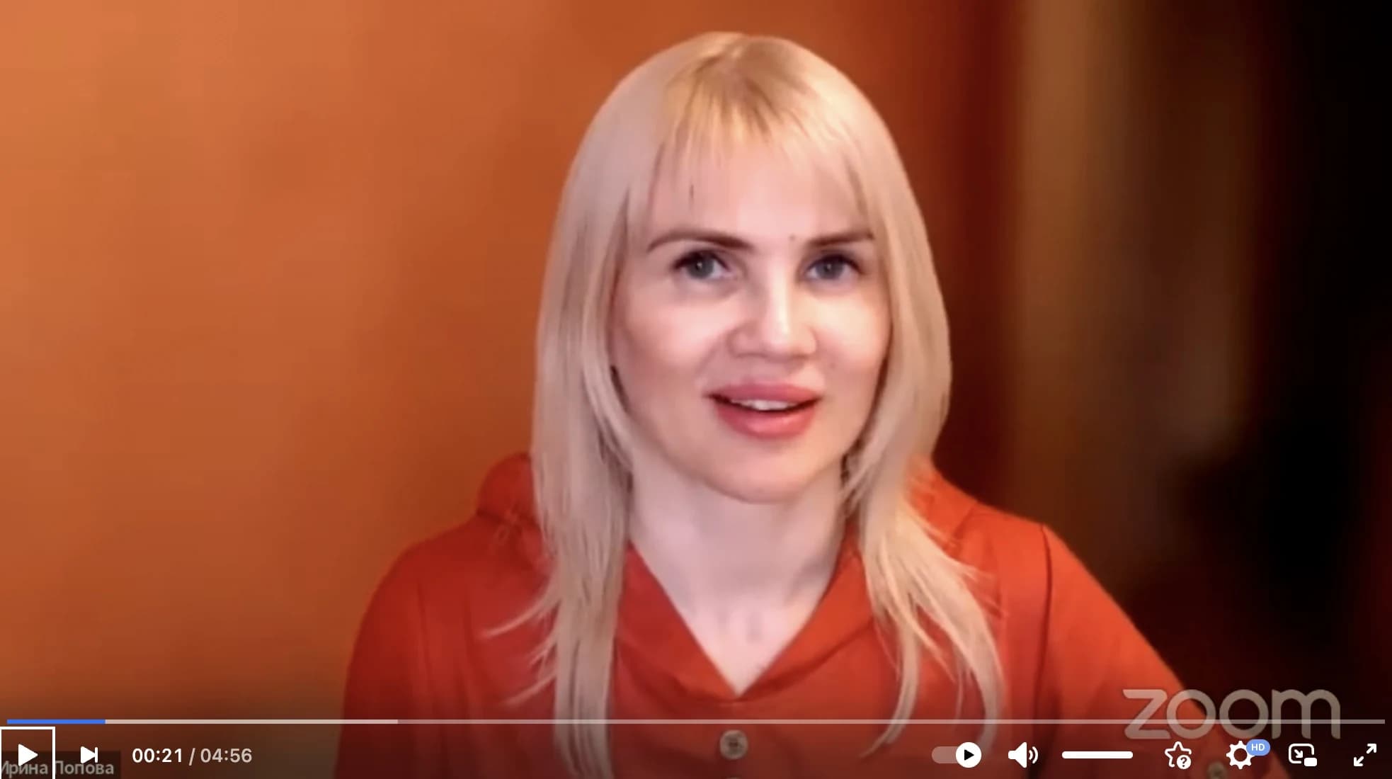 Ирина Попова — видеоистория участницы программы